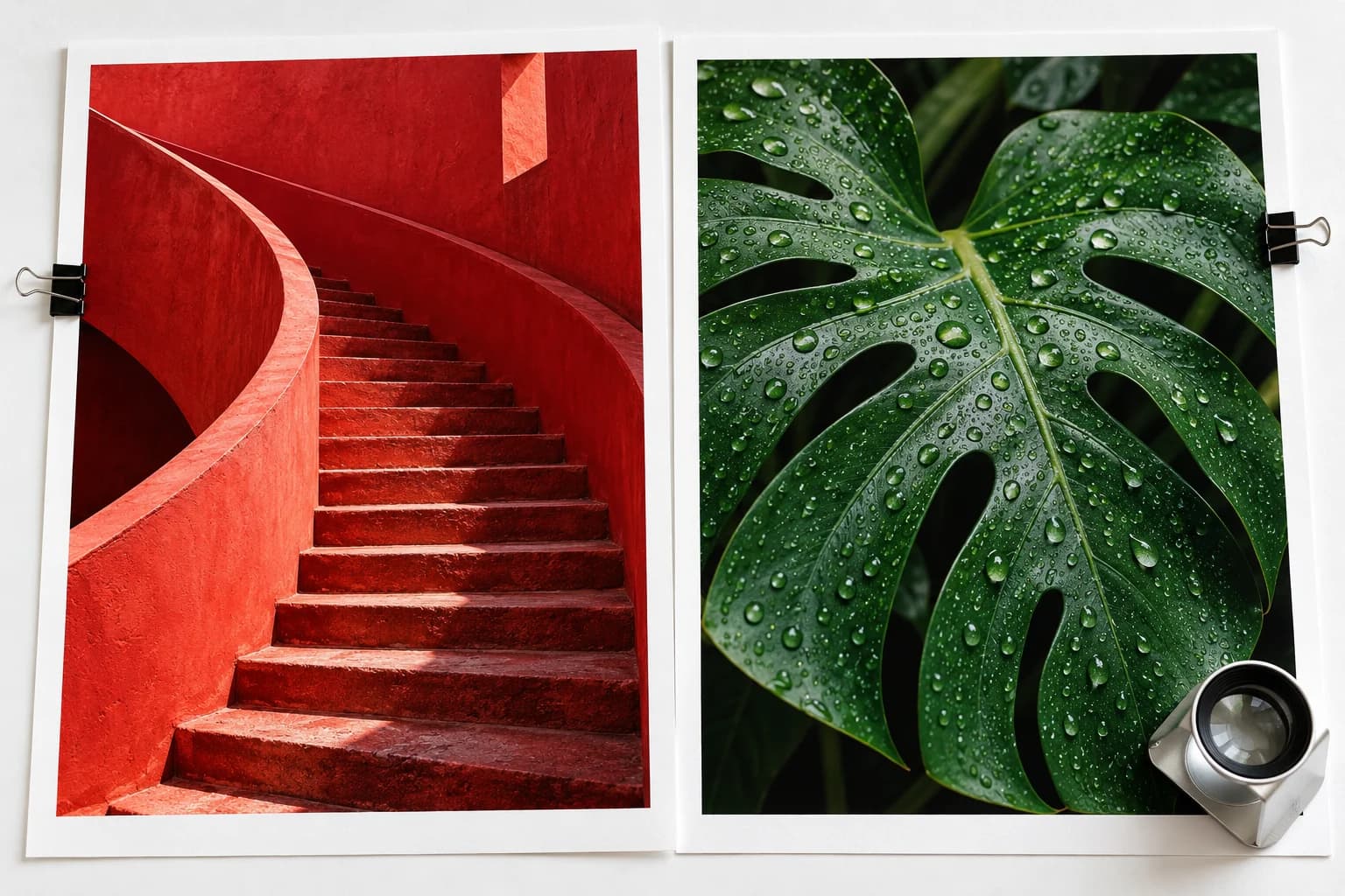 Original editorial photograph of two photographic prints
